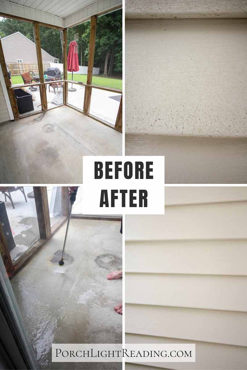Dirt and spills on floor, cleaned to look like new. 