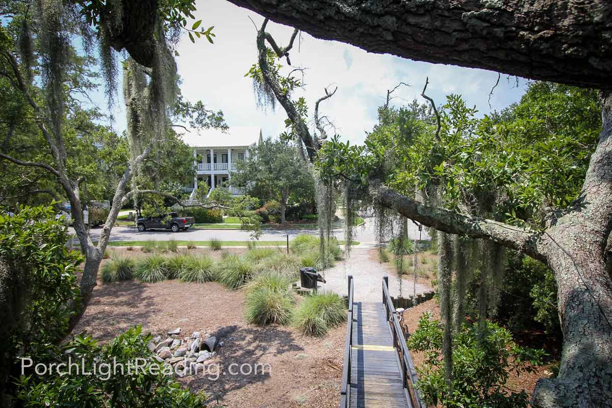 View of the street from the second story floor of Daniel Island Treehouse.