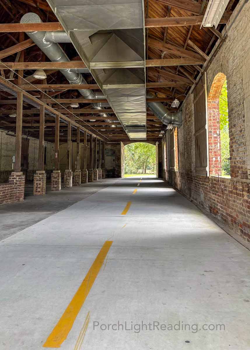 Old train depot turned into a walking trail.