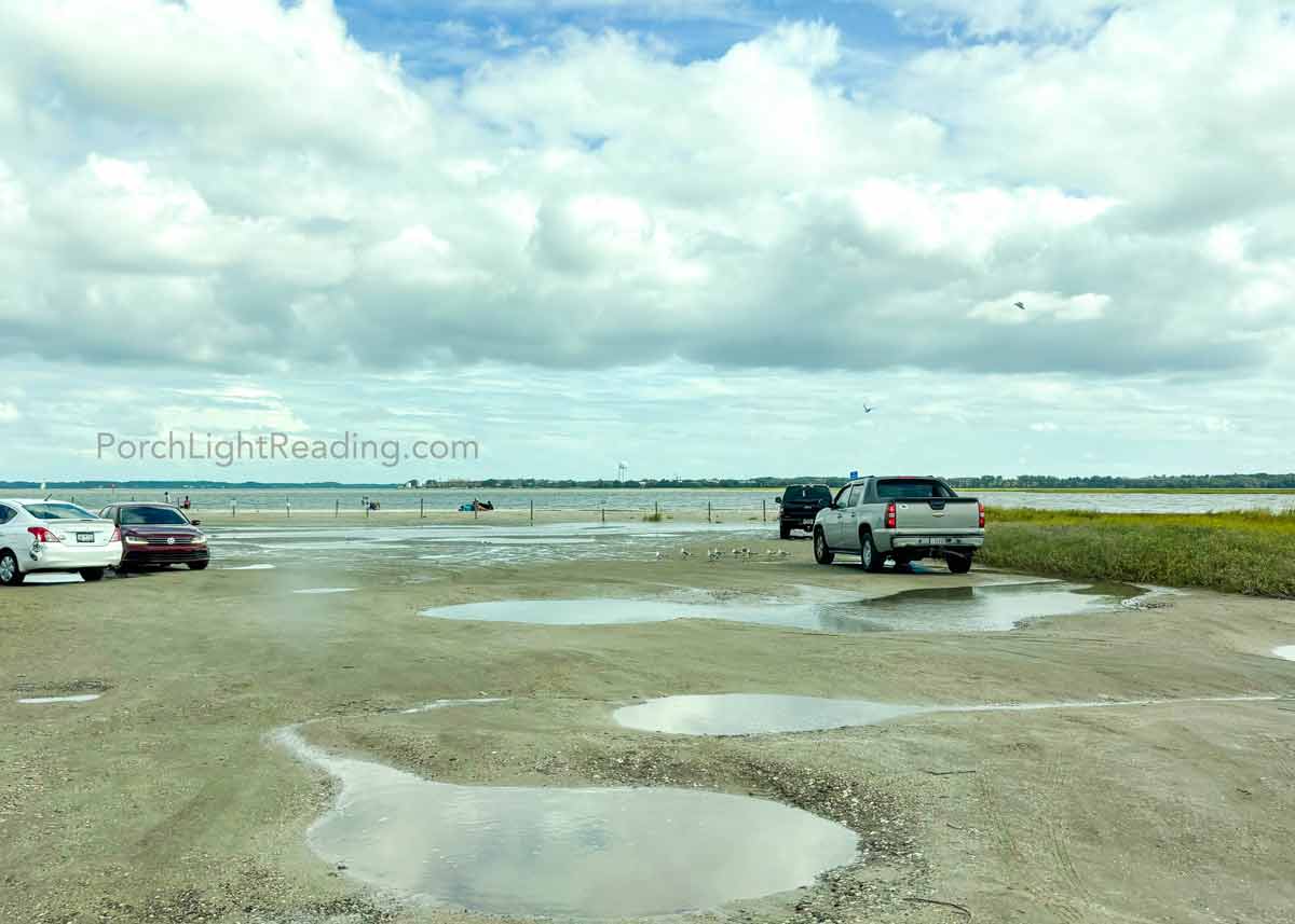 Parking lot at Sandy Beach.