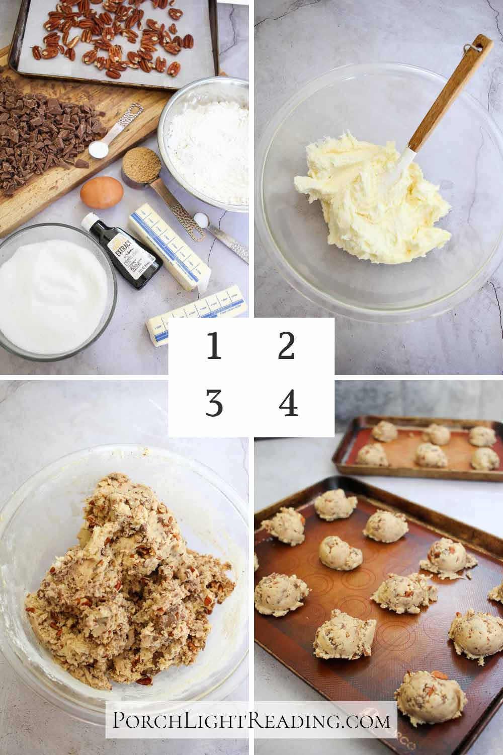 Ingredients and cooking steps. 