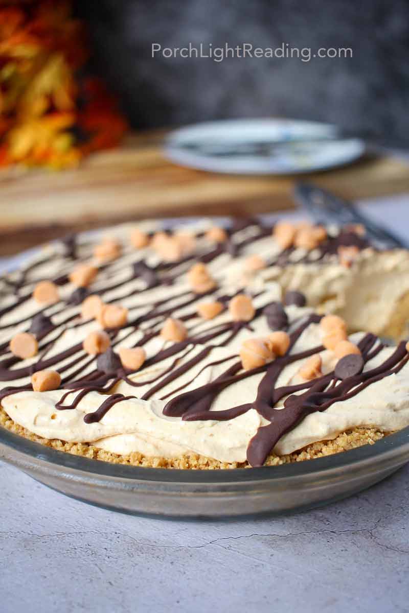 Pumpkin cheesecake with a graham cracker crust. 