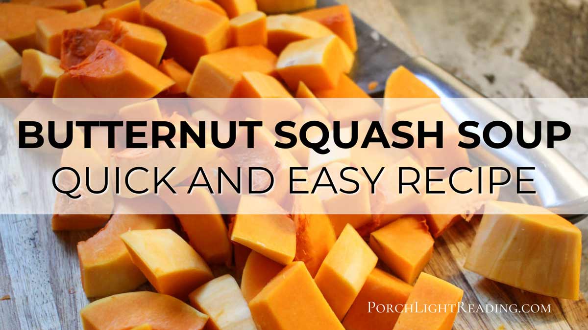 Butternut squash soup recipe made with simple ingredients.