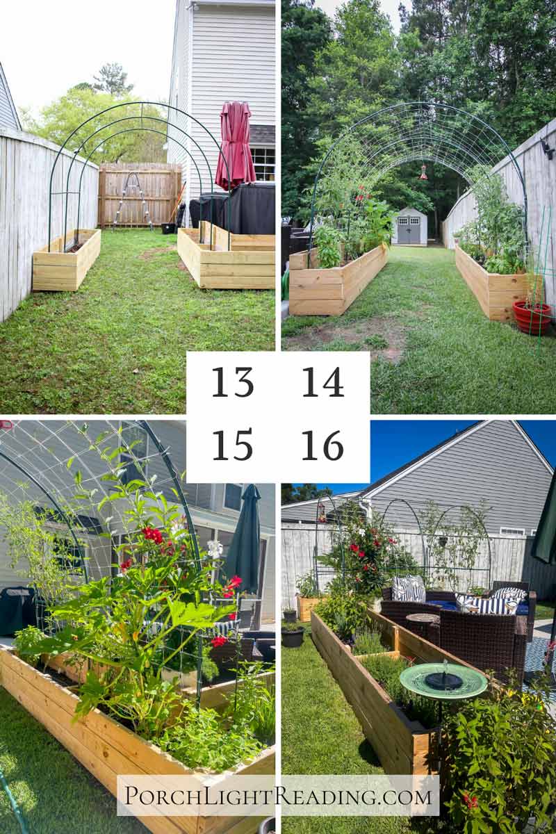 Building guide steps 13-16. Add trellis (optional) Add bottom layer.  Fill with soil.