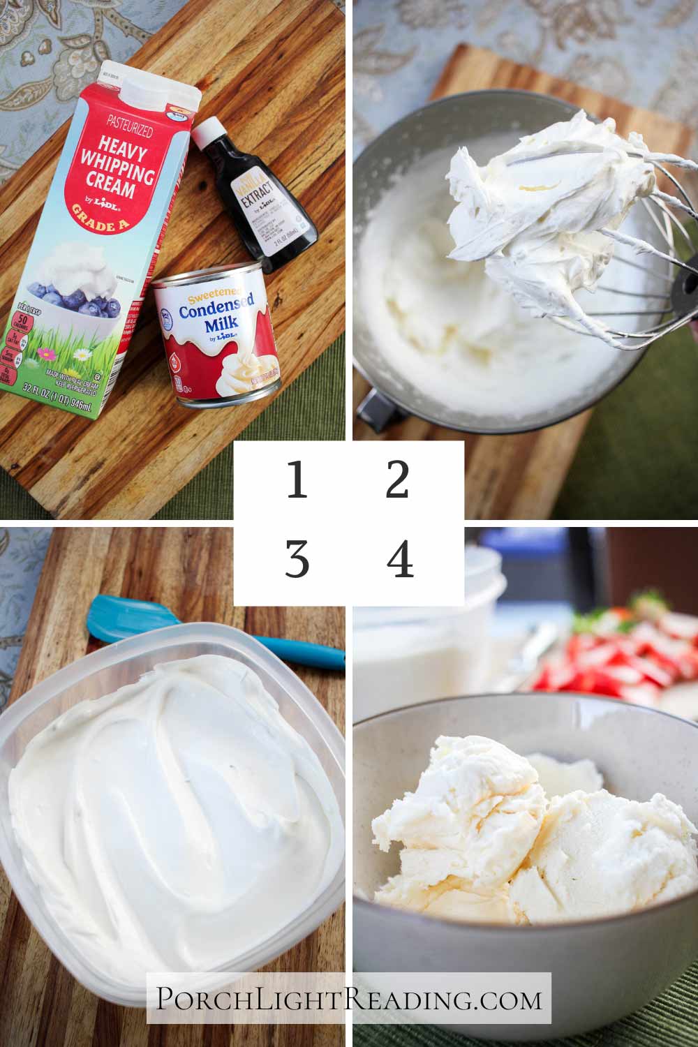 Step by step photo cooking directions 1-4. 