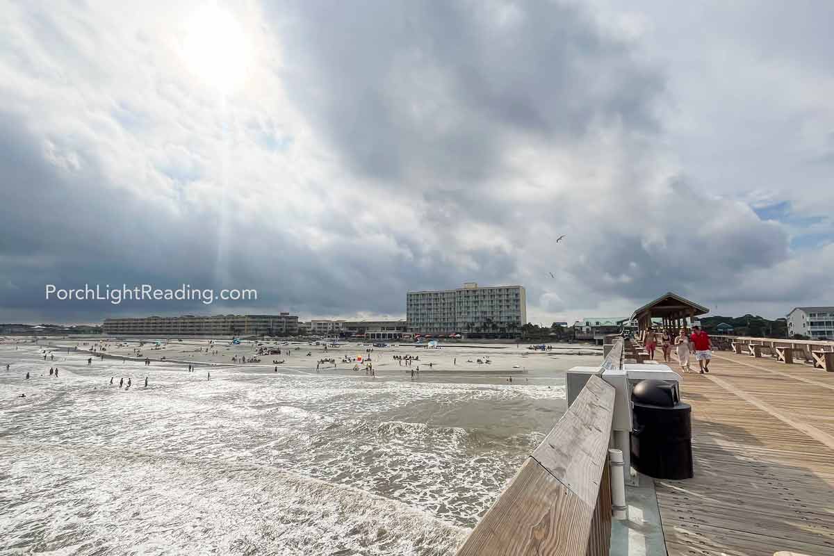 Tides hotel and beach goers enjoying the afternoon sun.