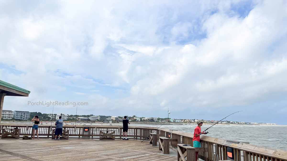 Fishing off of Folly beach pier.