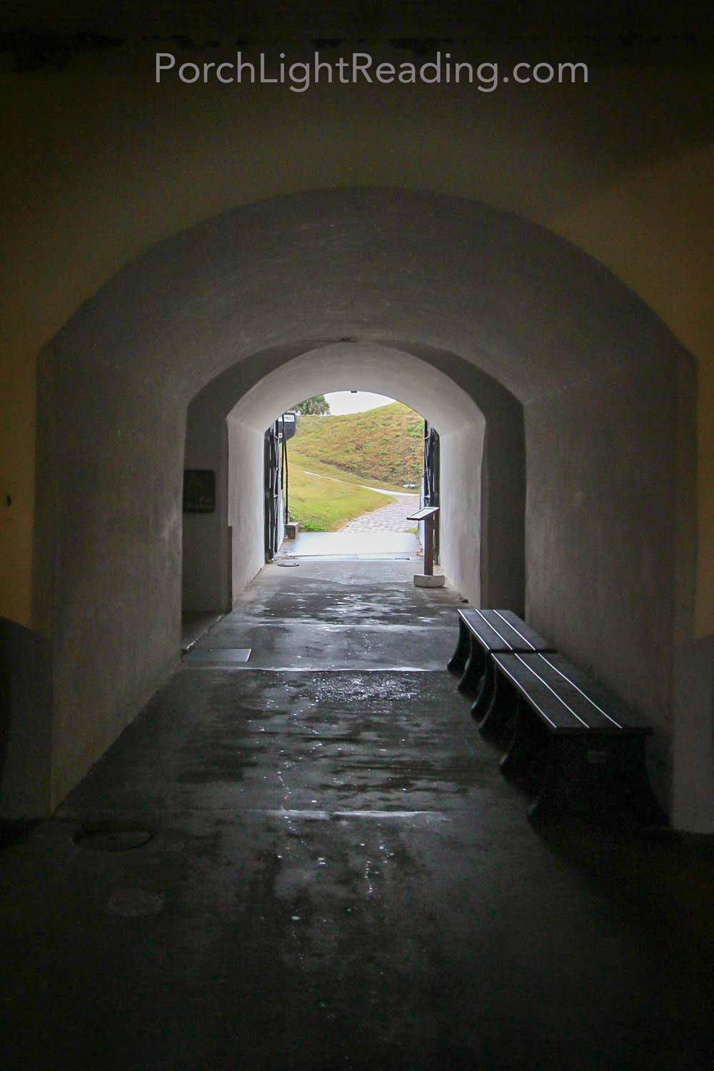 Tunnel walkway leading into Fort Moultrie.