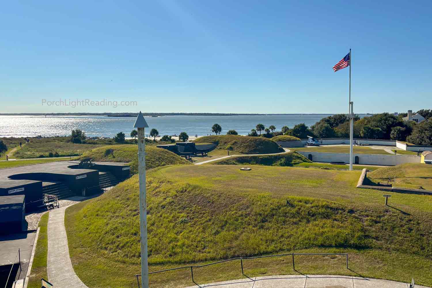 View of water from the tower at Fort Moultrie. 