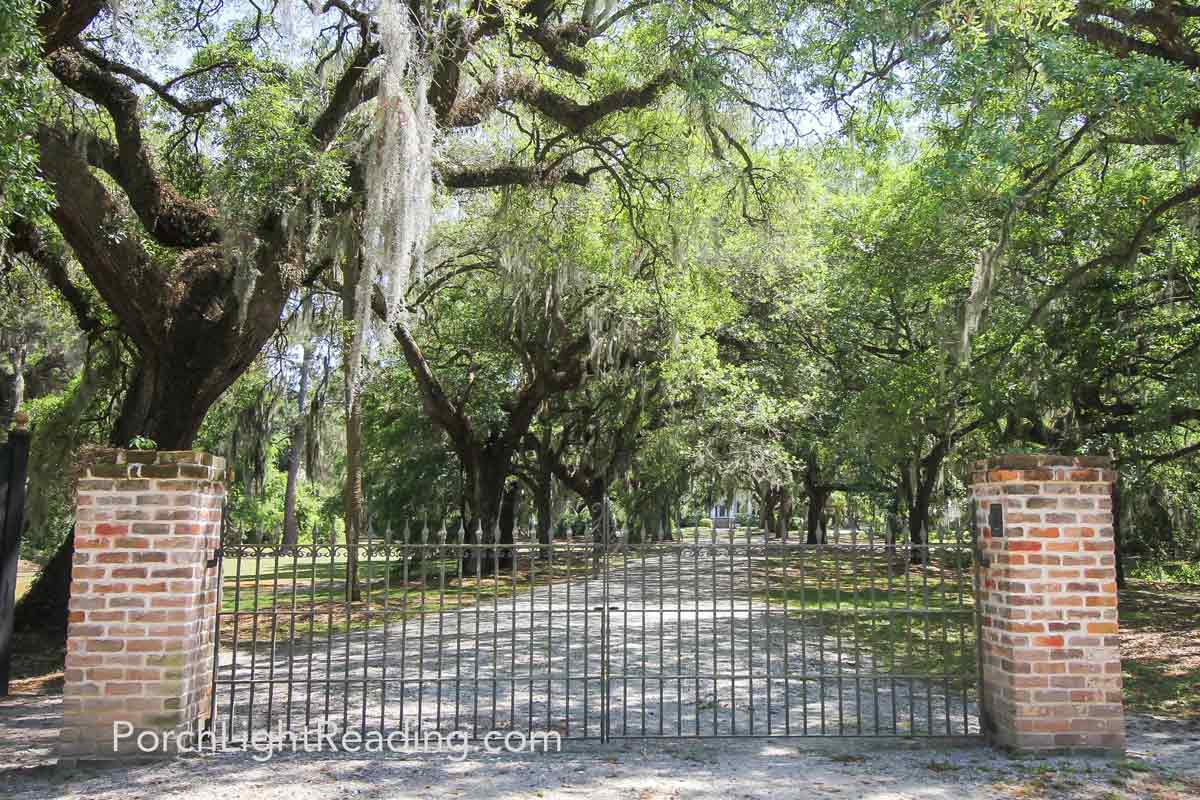 Brick and iron gate in front of McLeod Plantation.