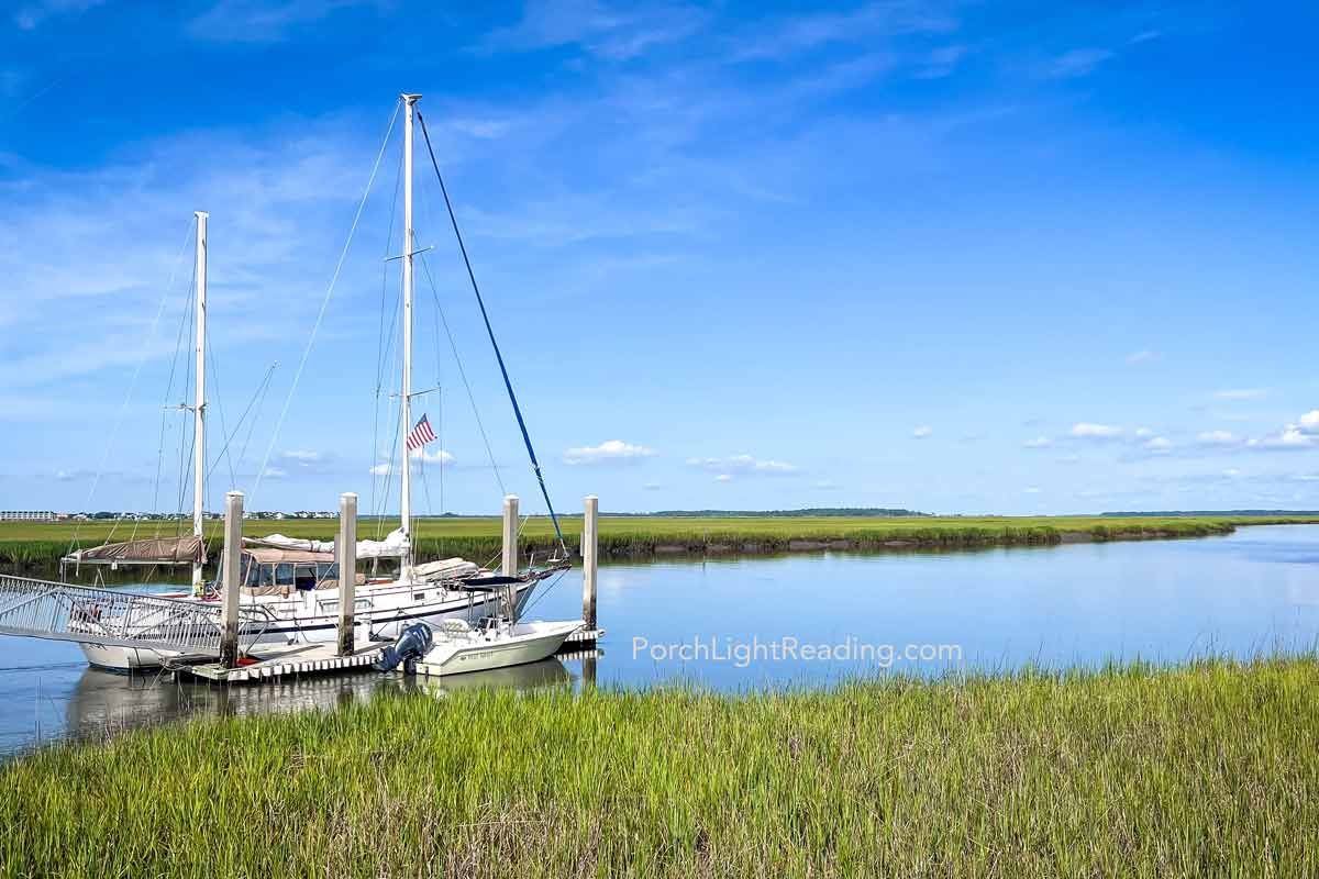 Sail boat along the creek of Edisto Island, SC. 