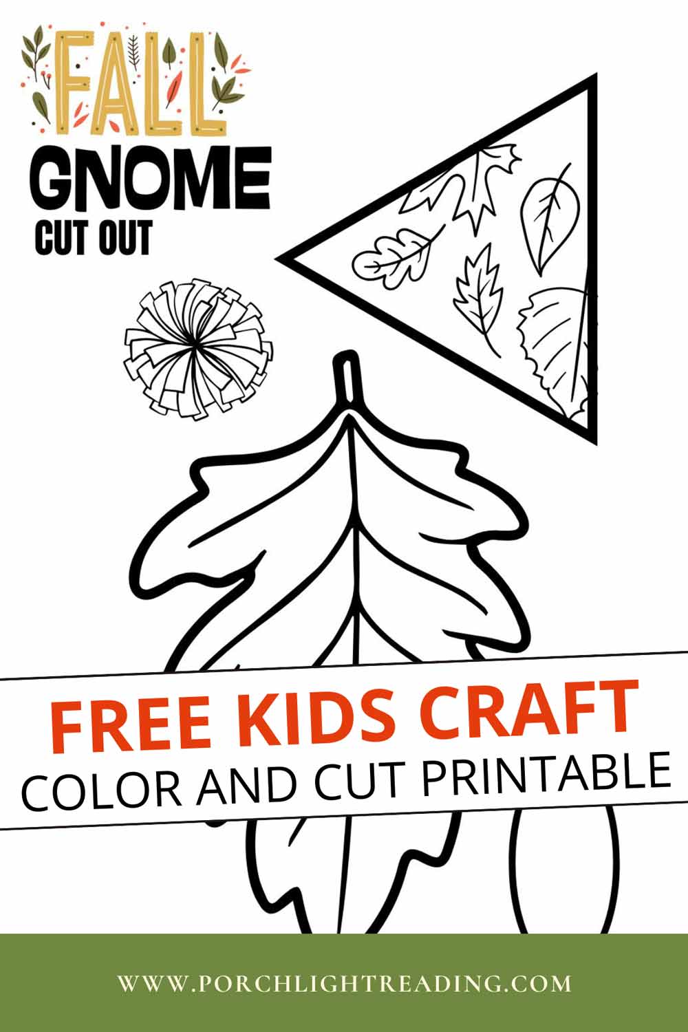 Kids fall craft cut out Pinterest Pin. 