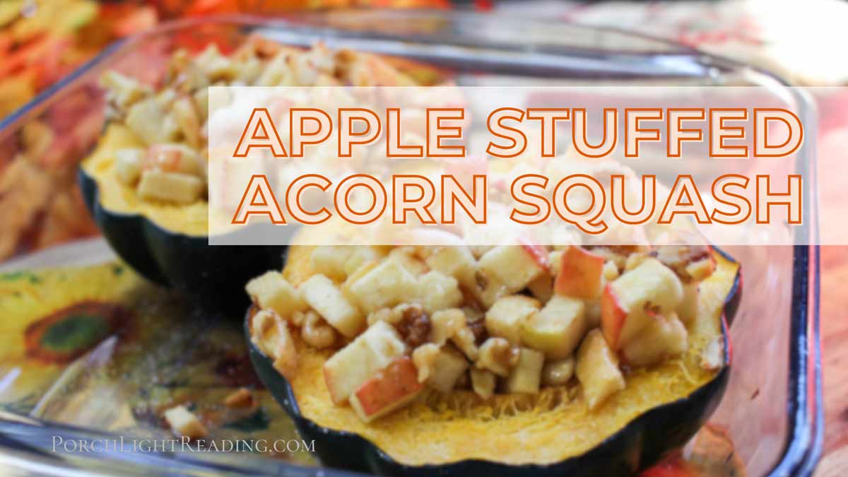 Easy fall side dish with acorn squash filled with apples and nuts. 