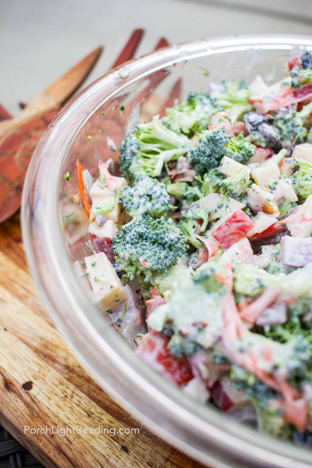 Broccoli salad with a creamy yogurt dressing. 