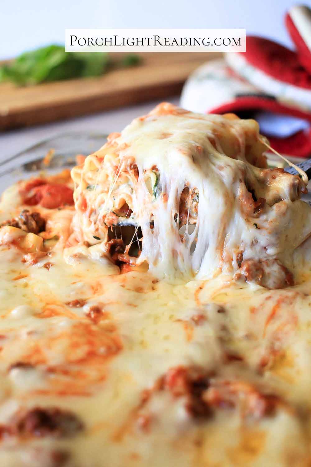 Lasagna pasta dish for potlucks. 