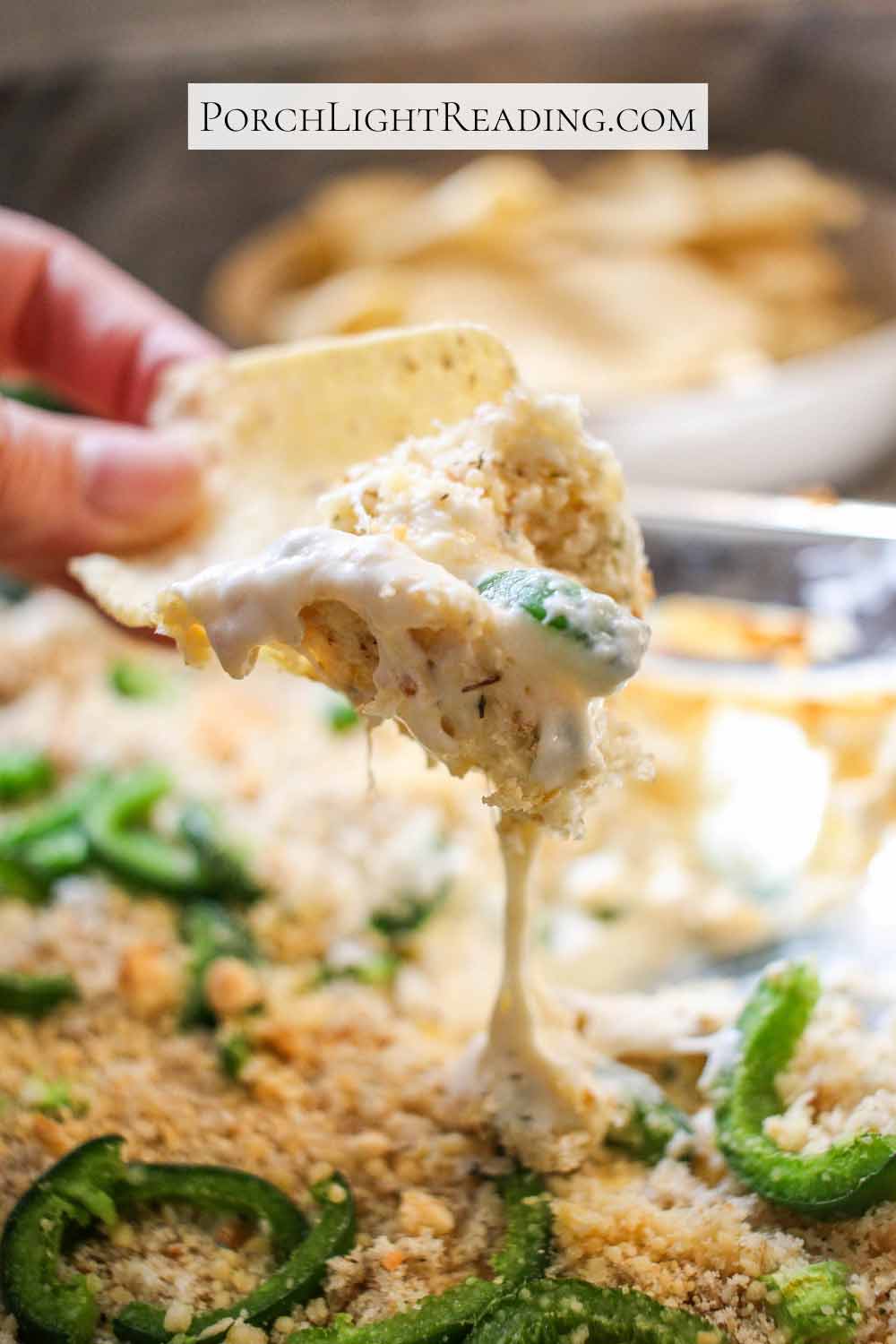 Jalapeno popper dip that will feed a crowd. 