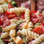 Tossed pasta salad.