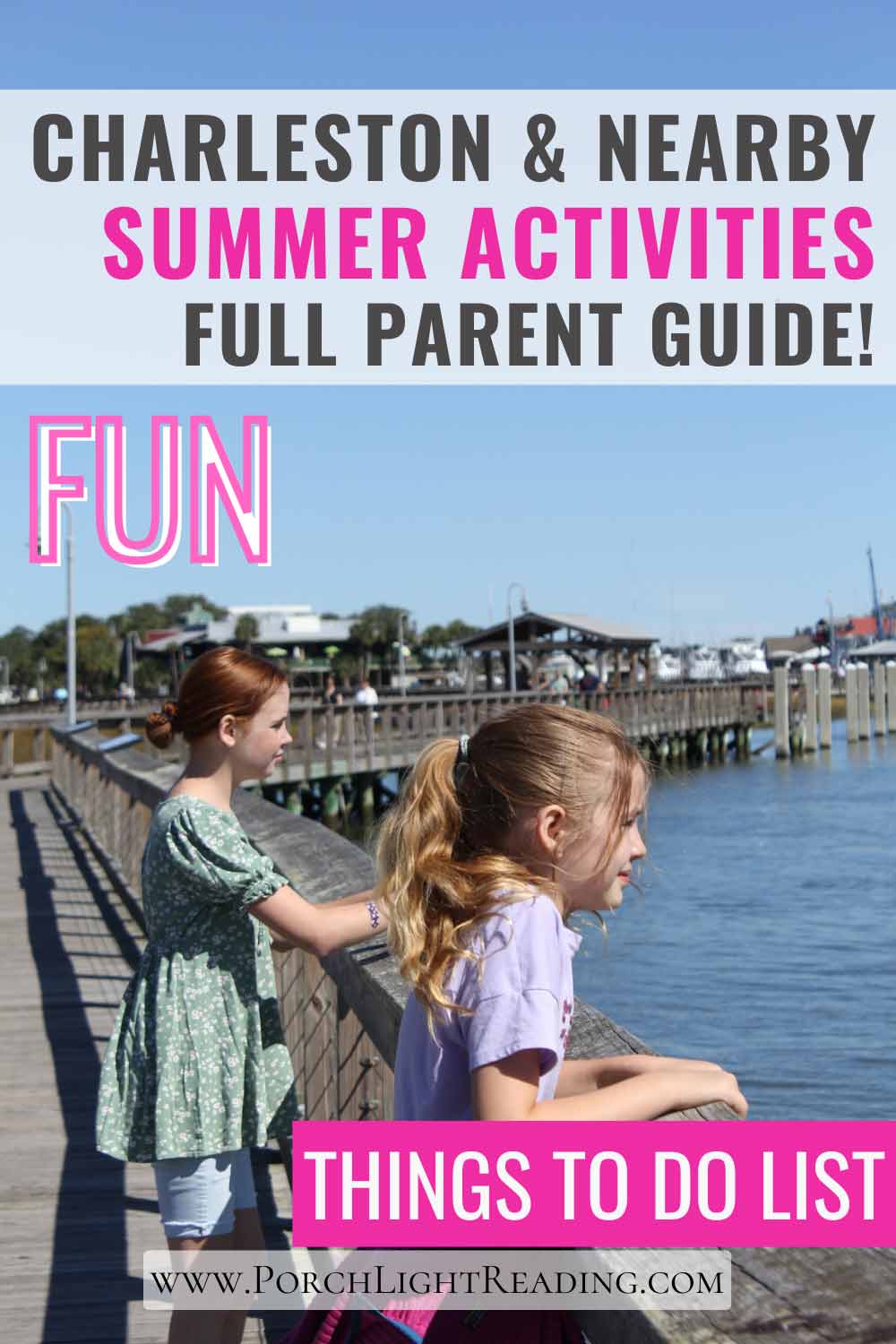 Charleston summer activities Pinterest Pin for social sharing. 
