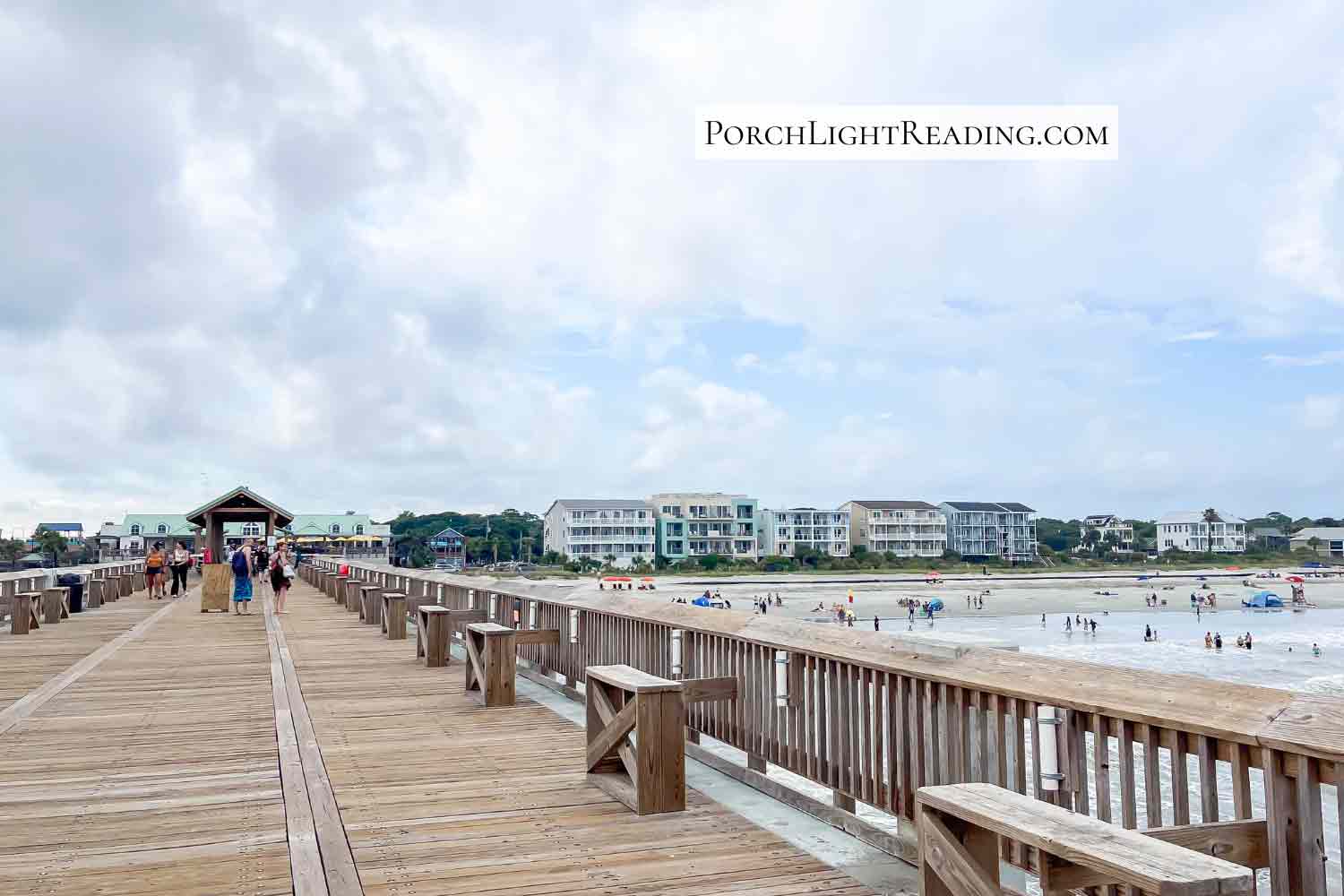 Folly Beach pier and beach. 