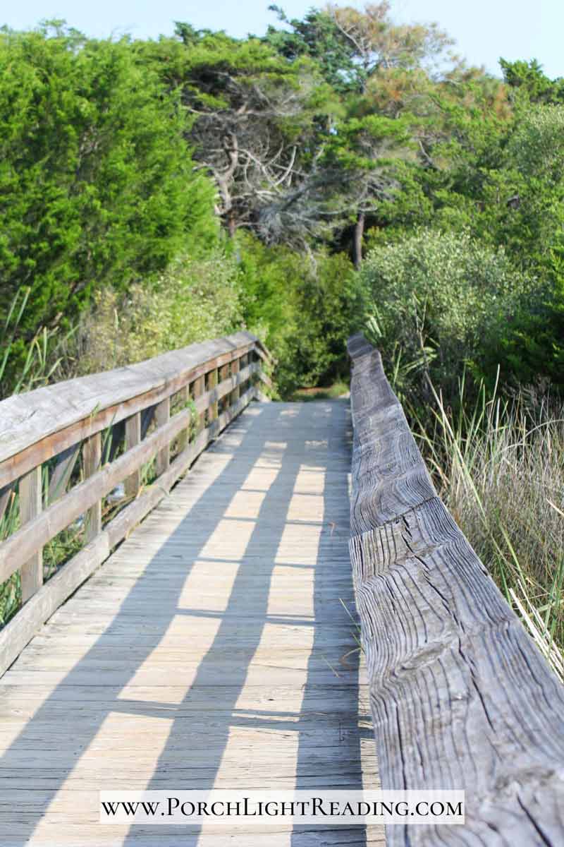 Boardwalk leading from the campground to the beach. 